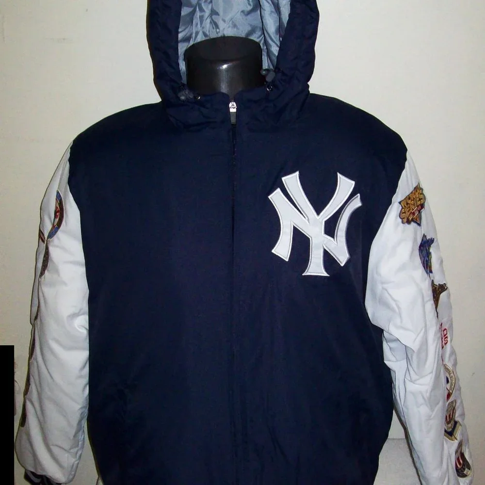 NEW YORK YANKEES 27 TIME WORLD SERIES CHAMPIONSHIP  Hooded Jacket   XL 2X